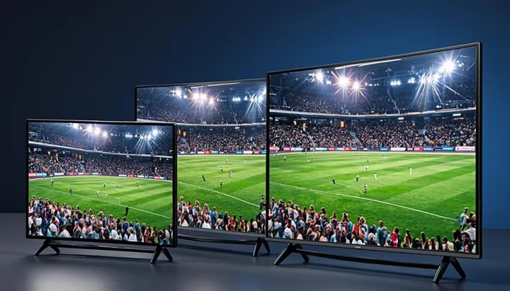 Trois écrans de tailles croissantes comparant les niveaux de qualité HD, Full HD et 4K
